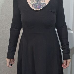 Derek Heart Classic Black Long Sleeve Dress